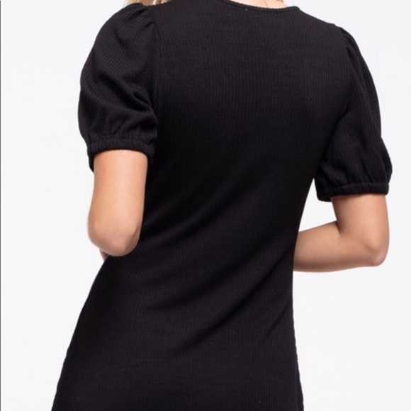 Blu pepper Mine Black button Mini Dress - Picture 2 of 4